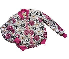 Бомбер для дівчинки (98 розміру) із капітону