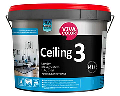 Фарба для стель VIVACOLOR Ceiling 3 білосніжна глибокоматова, 0,9л
