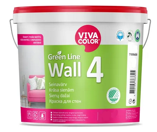 Фарба для стін та стель VIVACOLOR Wall 4 глибокоматова біла, 0,9л, фото 1