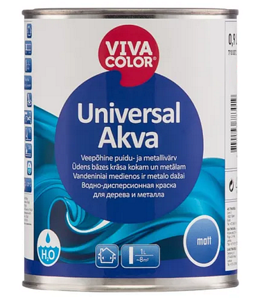 Універсальні емалі VIVACOLOR Universal Akva Matt, універсальна матова емаль на водній основі VIVACOLOR, фото 1