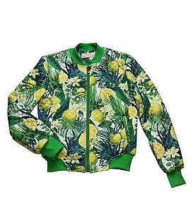 Бомбер для дівчинки (140 розміру) із капітону