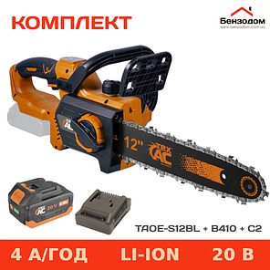 Ланцюгова пила акумуляторна Tex.AC TAOE-S12BL + акумулятор B410 + зарядний пристрій C2, фото 1