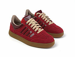 Бордові замшеві кеди кросівки кросівки кросівки газелі жіноче взуття повсякденне Cosmo Shoes Quattuor Vel Bordeaux