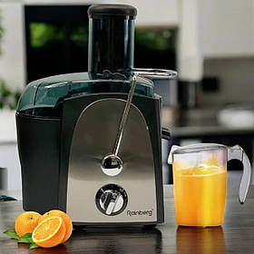 Відцентрова соковижималка на 1 л 3000 Вт Rainberg з широкою горловиною 65 мм електрична