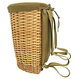Кошик-рюкзак плетений з лози з кришкою для збирання та транспортування грибів, фото 3