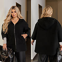 Кашемірове жіноче весняне панчо великих розмірів (р.48-62). Арт-2073/42