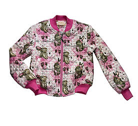 Бомбер для дівчинки (110 розміру) із капітону