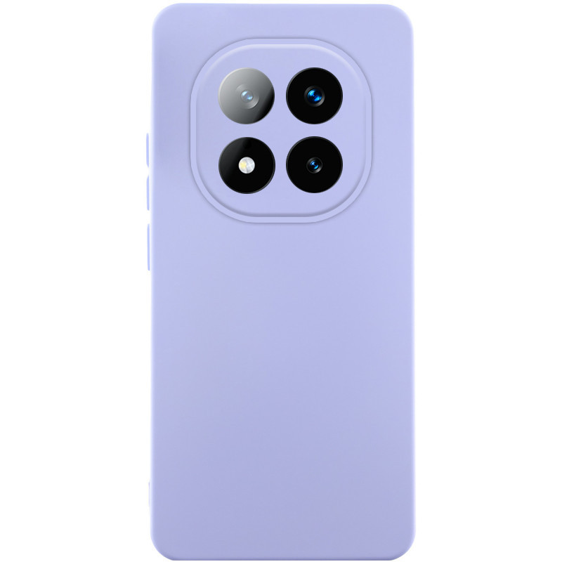 Чохол Silicone Cover Lakshmi Full Camera (AA) для Xiaomi Poco X7 | Мікрофібра Бузковий / Dasheen, фото 1