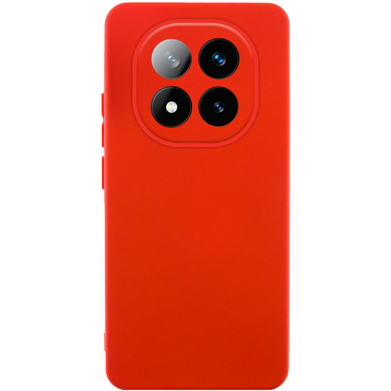 Чохол GETMAN Liquid Silk Full Camera для Xiaomi Redmi Note 14 Pro 5G | TPU + Мікрофібра Червоний / Red