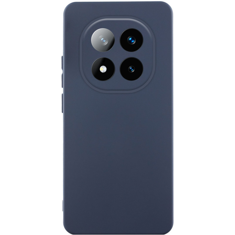 Чохол GETMAN Liquid Silk Full Camera для Xiaomi Redmi Note 14 Pro 5G | TPU + Мікрофібра Синій / Midnight blue