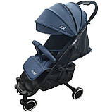 Дитяча прогулянкова коляска (рама алюмінієва, футкавер, телескопічна ручка) JOY Vittoria 83270 Джинс, фото 4