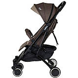 Дитяча прогулянкова коляска (рама алюмінієва, телескопічна ручка) JOY Vittoria 71055 Коричневий льон, фото 5