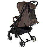 Дитяча прогулянкова коляска (рама алюмінієва, телескопічна ручка) JOY Vittoria 71055 Коричневий льон, фото 6