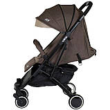 Дитяча прогулянкова коляска (рама алюмінієва, телескопічна ручка) JOY Vittoria 71055 Коричневий льон, фото 7