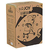 Дитяча прогулянкова коляска (рама алюмінієва, телескопічна ручка) JOY Vittoria 71055 Коричневий льон, фото 8