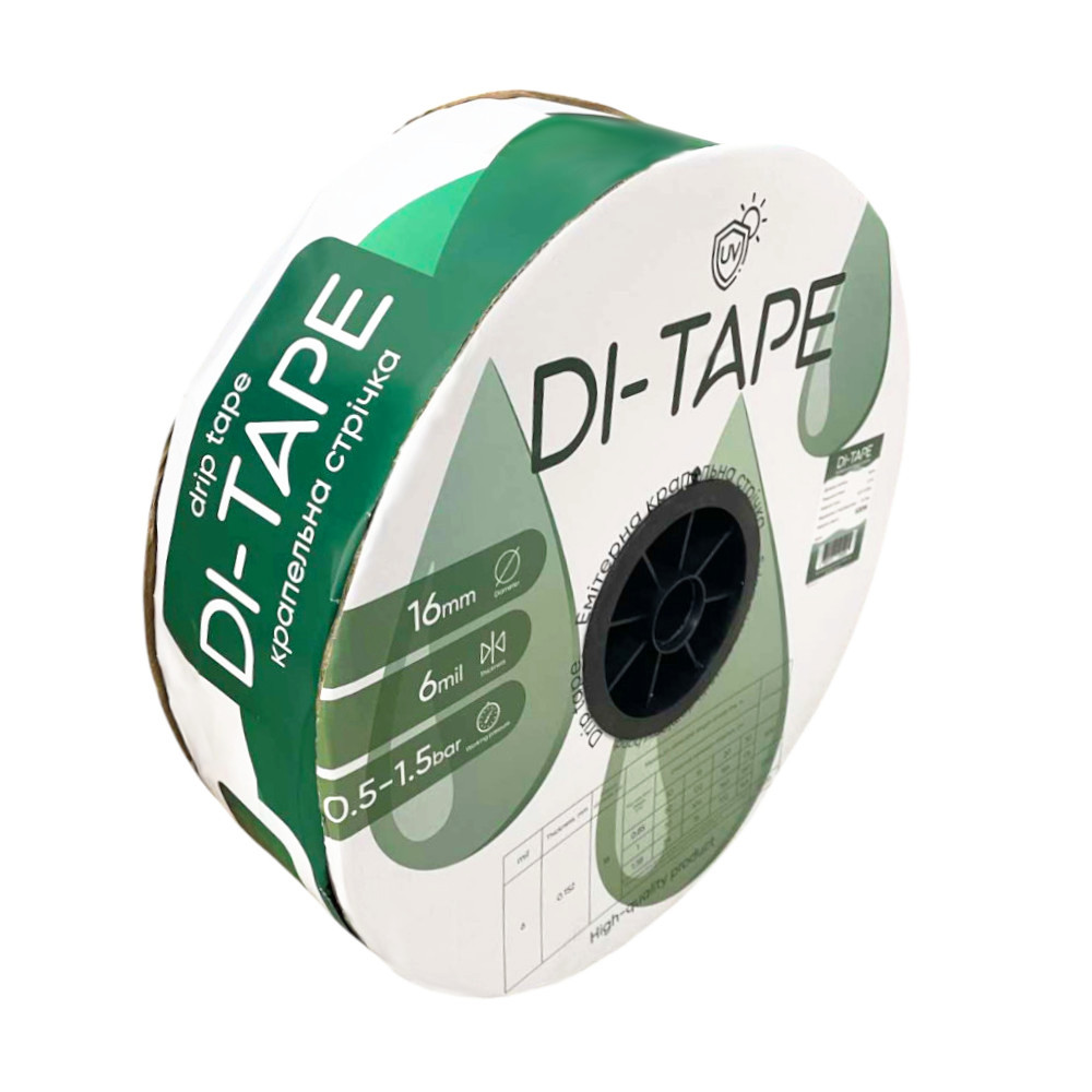 Крапельна стрічка еміттерна Di-Tape 6 mil 30 см 2000 м 1 л/год