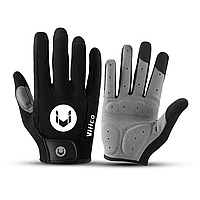 Вело перчатки Vilico. Чорные велосипедные. Размер L
