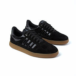 Чорні замшеві кеди кросівки кросівки газелі жіноче взуття повсякденне Cosmo Quatt Black Vel