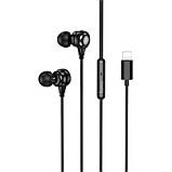 Навушники вакуумні Hoco M116 з мікрофоном Lightning black, фото 2