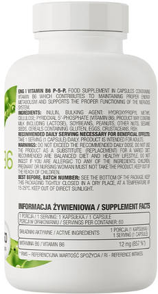 Вітамін B6 P-5-P OstroVit Vitamin B6 P-5-P 60 caps, фото 4