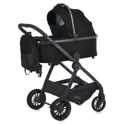 Універсальний візочок 2в1 El Camino RIVIERA ME 1183 Jet Black Чорна, фото 1