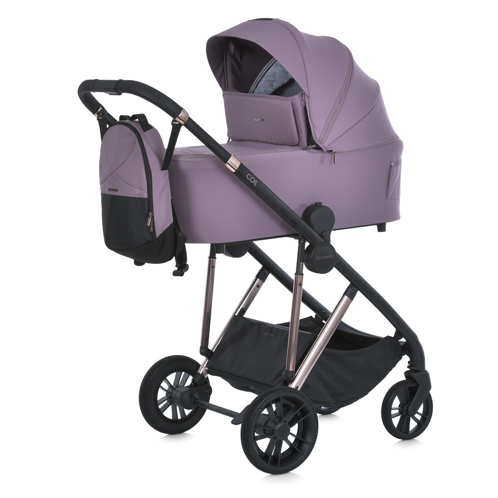 Універсальний візочок 2в1 El Camino COIL ME 1190 Grape Pink Рожева