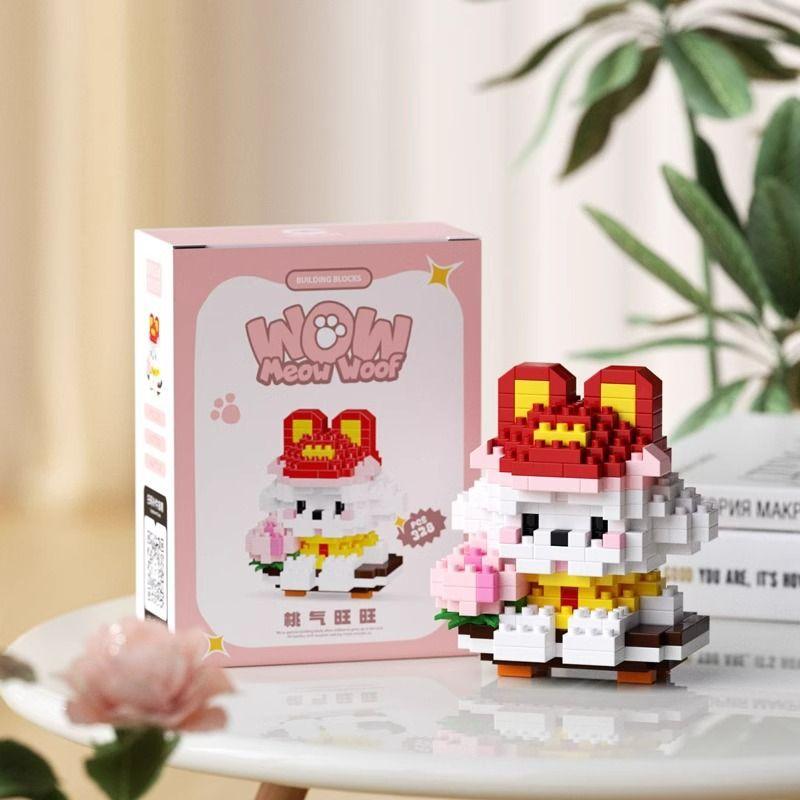 Конструктор блоковий дитячий Meow Woof пес песик собака собачка в каное