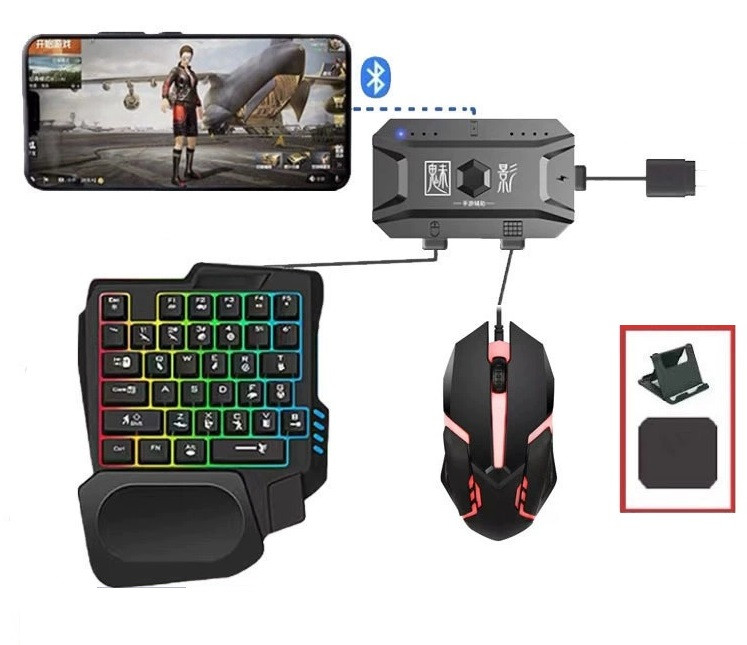Ігровий комплект X1 M1 для смартфонів і ПК Bluetooth клавіатура та миша Black