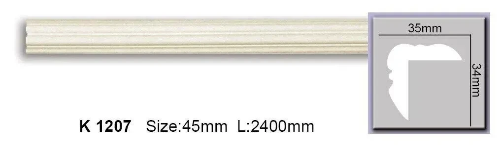 Молдинг гладкий поліуретановий Harmony K 1207, фото 1