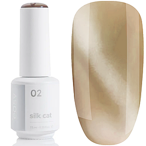 Гель-лак котяче око EASY Silk Cat №02, 7.5 мл шампань