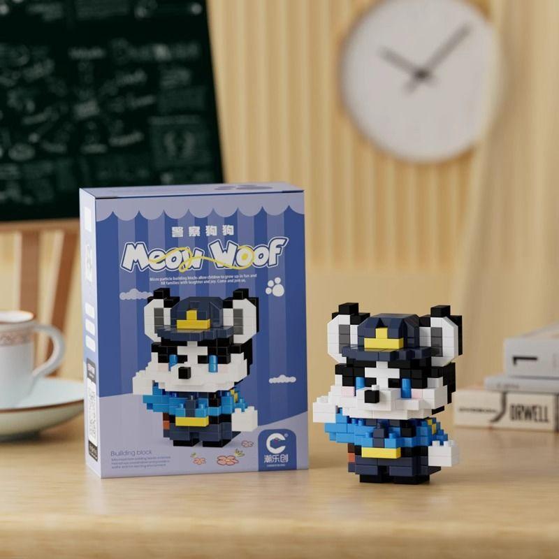 Конструктор блоковий дитячий Meow Woof пес песик собака собачка Поліцейський