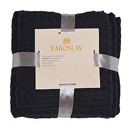 Простирадло вафельне 200х215 Ярослав чорний