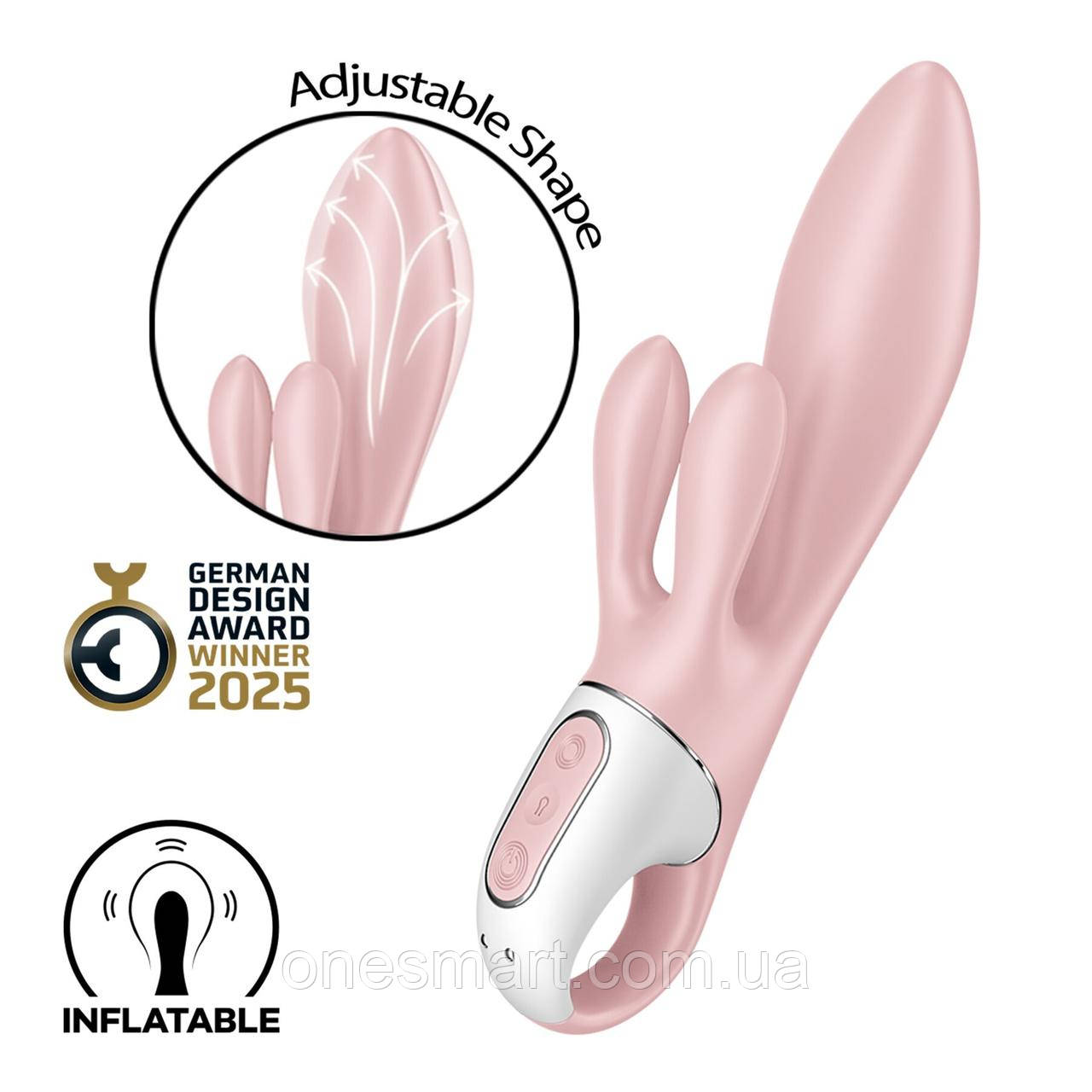 Вибратор Satisfyer Air Pump Bunny 3 для жінок з вакуумним масажем і 11 режимами стимуляції, фото 1