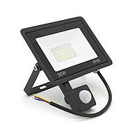 TU  TU Прожектор LED c датчиком движения Ritar ZB-PGGY-30W, 30W, SMD2835, IP65, 2400Lm, 6500K (100%),  Ra>70, 141*126*40mm, Black
