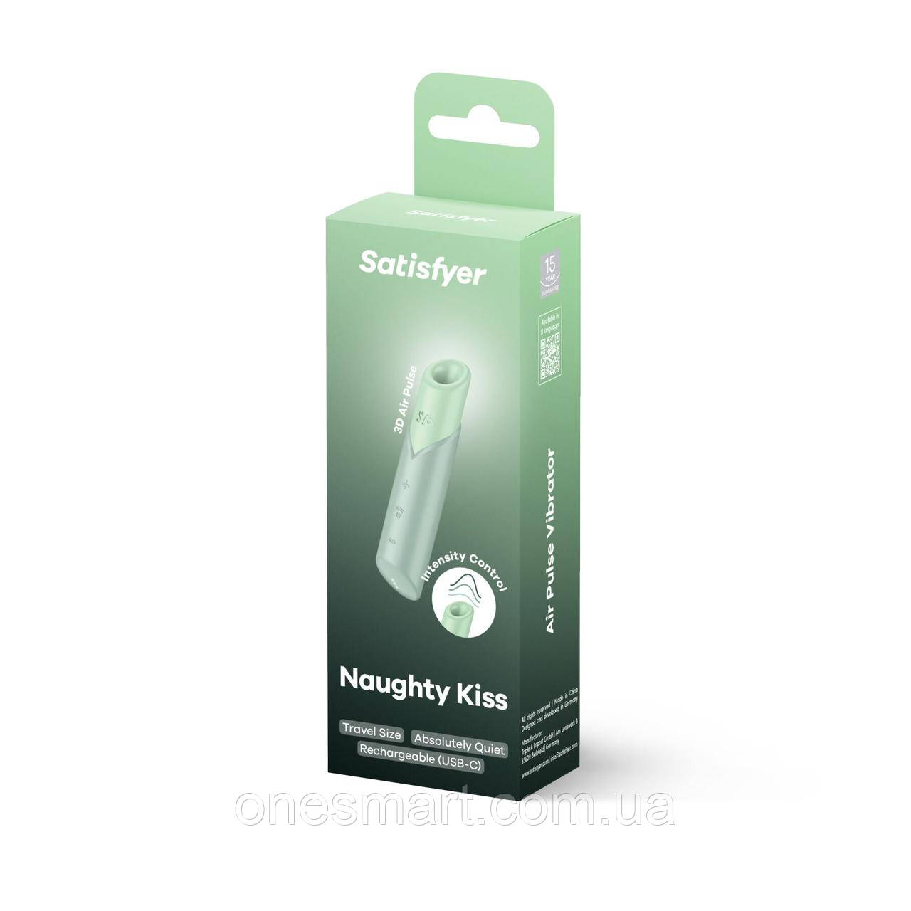 Вакуумний стимулятор Satisfyer Naughty Kiss для жінок для інтимної стимуляції та задоволення, фото 1