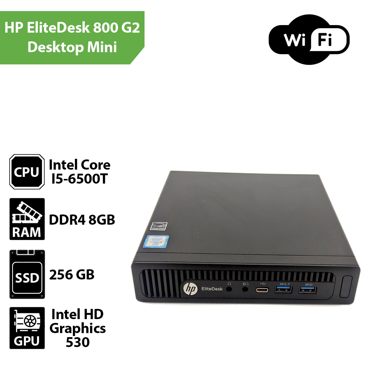 Системний блок Б/В HP EliteDesk 800 G2 Mini (Core i5-6500T / 8Gb / SSD 256Gb), фото 1