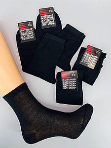 Гладкі чорні чоловічі шкарпетки 25 (39-40 взуття) 10пар./уп.