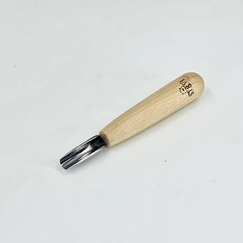 Стамеска коротка напівкругла рівна 10мм Адольф Юр'єв Standard для геометричного різьблення