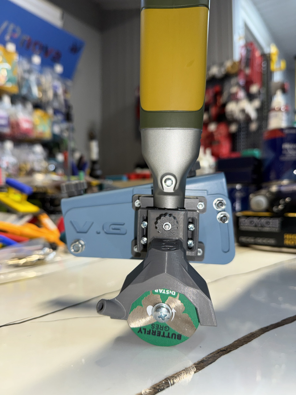 Приставка на каретку для прямого різу на гравер PROXXON на шину Sigma Kera-Cut, фото 1