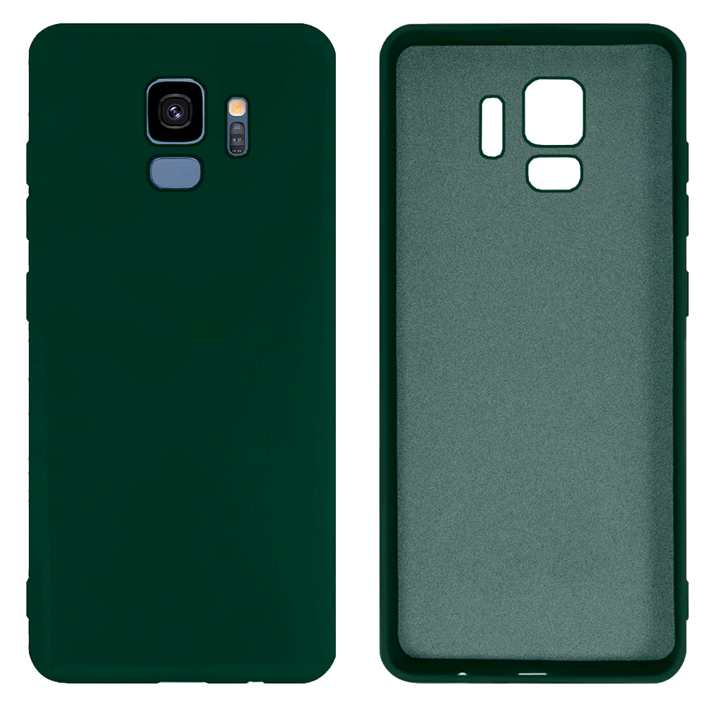 Чохол Silicone case Camera Protective для Samsung S9 (22) темно-зелений Forest Green