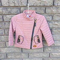 Куртка-шкірянка для дівчинки, еко-шкіра, на блискавці ДШ