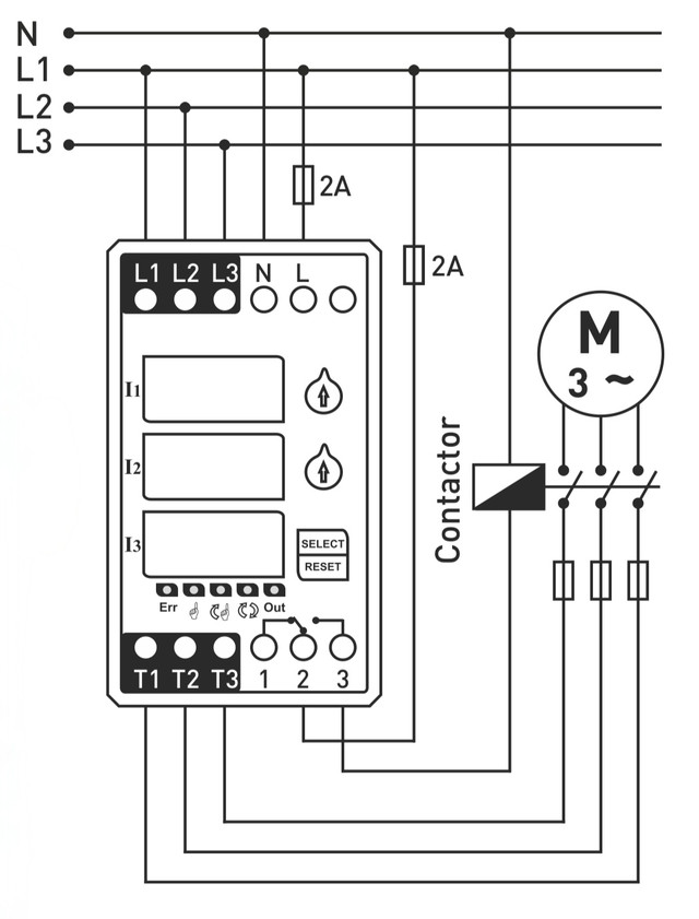 реле тока TRM-12 схема подключения