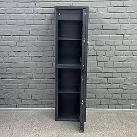 Офісний сейф CБП-1600/2 антрацит, 160х44х36 см, для документів, з касою та полицями