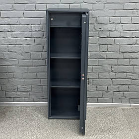 Офісний сейф CБП-1220 антрацит. сірий, 122x44x36 см, для документів, з касою та полицями