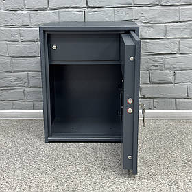 Офісний сейф CБП-550 (55х44х36 см) антрацит, для документів, з касою, ключовий замок