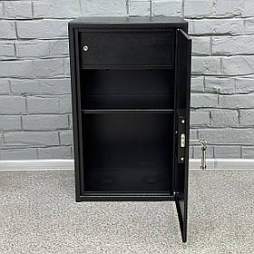 Офісний сейф СБЕ-720 чорний для документів з касою, 72x44x36 см, сталь 1/1.5 мм