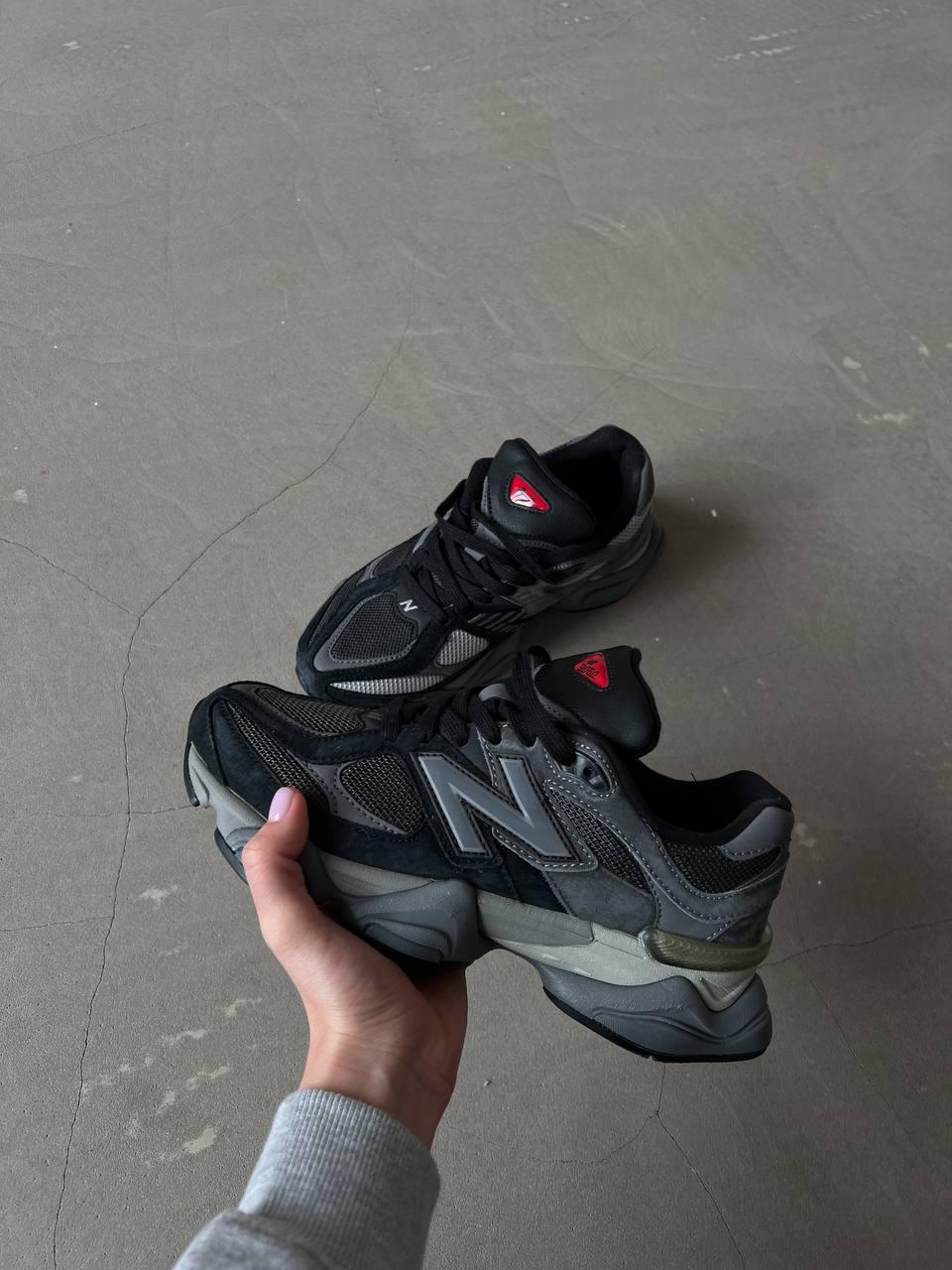 Чоловічі спортивні кросівки New Balance 9060 Black Grey (чорно-сірі) демісезонні кроси NB062 Нью Беленс vkross, фото 1