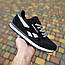 Чоловічі демісезонні кросівки Reebok Classic (чорні з білим) модні спортивні кросівки 11425 Рибок vkross, фото 2