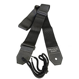 Гітарний ремінь Music day GR-1s (срібний принт)