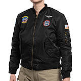 Куртка дитяча Mil-Tec FLIEGERJACKE MA1 KIDS M.ABZ Black 12003502-, фото 3